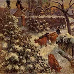 Камиль Писсарро - Впечатление от снега в Монфуко (1882)