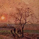 Камиль Писсарро - Закат 1872