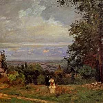 Камиль Писсарро - Пейзаж вблизи Лувесьена (1870)