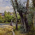 Camille Pissarro - Landscape, Bright Sunlight, Pontoise. (1874)