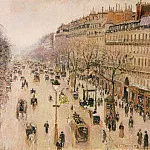 Camille Pissarro - Pissarro Le Boulevard Montmartre. Morning, grey weather, 189