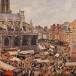 Камиль Писсарро - Рынок у церкви Сен-Жак, Дьеп. (1901)
