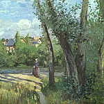 Camille Pissarro - Pissarro Sunlight on the Road- Pontoise, 1874, oil on canvas