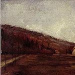 Камиль Писсарро - Этюд к картине -Берега Марны зимой- (1866)