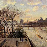Камиль Писсарро - Лувр и Сена, вид с моста Пон-Нёф 1902
