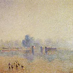 Камиль Писсарро - Озеро Серпентин в Гайд-парке, впечатление от тумана (1890)