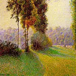 Camille Pissarro - Sunset at Sent Charlez. Eragny. 1891