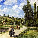 Камиль Писсарро - Пейзаж вблизи Понтуаза, дорога в Овер (1881)