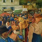 Camille Pissarro - Poultry Market, Pontoise. (1892)