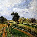 Камиль Писсарро - Старая дорога из Эннери в Понтуаз (1877)
