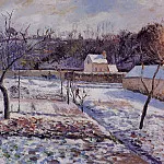 Camille Pissarro - LHermitage, Pontoise - Snow Effect. (1874)