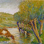 Камиль Писсарро - Речушка в Соле, Эраньи (1888)