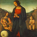 Pietro Perugino - Madonna, an Angel and Little St John Adoring the Ch