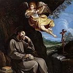 St. Francis meditating with a musical angel, Guido Reni