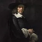 Rembrandt Harmenszoon Van Rijn - Portrait of a Gentleman with a Tall Hat and Gloves