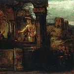 Christs conversation with the Samaritan woman , Rembrandt Harmenszoon Van Rijn