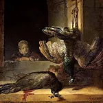 Rembrandt Harmenszoon Van Rijn - Stilleven met pauwen