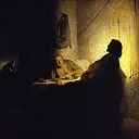 Rembrandt Harmenszoon Van Rijn - Pilgrims at Emmaus