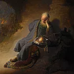 Rembrandt Harmenszoon Van Rijn - Jeremiah Lamenting the Destruction of Jerusalem