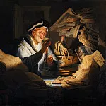 The rich man from the parable, Rembrandt Harmenszoon Van Rijn