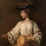 Rembrandt Harmenszoon Van Rijn - Portrait of Hendrickje Stofells as Flora