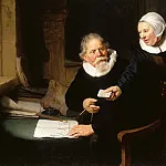 Rembrandt Harmenszoon Van Rijn - The Shipbuilder and his Wife