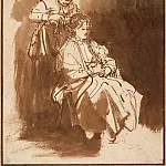 Rembrandt Harmenszoon Van Rijn - A Young Woman Having Her Hair Braided