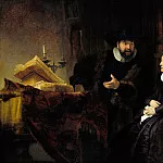 Rembrandt Harmenszoon Van Rijn - The Mennonite Preacher Anslo and his Wife