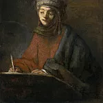 Rembrandt Harmenszoon Van Rijn - Evangelist writing (attributed)