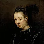 Rembrandt Harmenszoon Van Rijn - Portrait of a young woman possibly Magdalena van Loon