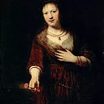 Rembrandt Harmenszoon Van Rijn - Saskia with a Red Flower