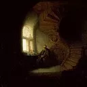 Rembrandt Harmenszoon Van Rijn - Philosopher in Meditation (attr)