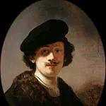 Rembrandt Harmenszoon Van Rijn - Self-portrait with shaded eyes