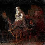 Rembrandt Harmenszoon Van Rijn - The expulsion of Hagar (attr.)