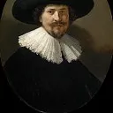 Portrait of a man wearing a black hat, Rembrandt Harmenszoon Van Rijn