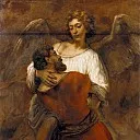 Wrestling with the Angel, Rembrandt Harmenszoon Van Rijn