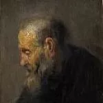 Rembrandt Harmenszoon Van Rijn - Study of an Old Man in Profile, c. 1630