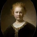 Rembrandt Harmenszoon Van Rijn - Young Girl in a Gold-Trimmed Cloak
