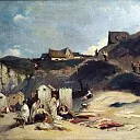Купальщицы на пляже в Дьеппе