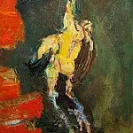 Курица, висящая у кирпичной стены, Хаим Сутин