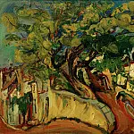 Хаим Сутин - Пейзаж в Кане с деревом