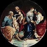 Лука Синьорелли - Святое Семейство со святыми Захарием, Елизаветой и маленьким Иоанном Крестителем