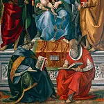 Лука Синьорелли - Мадонна с Младенцем и святыми Иоанном Крестителем, Франциском Ассизским, Антонием Падуанским, Иосифом, Бонавентурой и Иеронимом