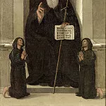 Лука Синьорелли - Антоний Великий с двумя молящимися монахами