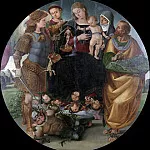 Лука Синьорелли - Мадонна в окружении святых покровителей города Кортоны
