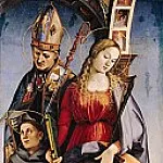 Luca Signorelli - The St. Augustine, Catherine of Alexandria and St. Anthony of Padua