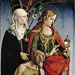 Luca Signorelli - The St. Eustace, Mary Magdalene and Jerome