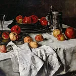 Освальд Ахенбах - Натюрморт с яблоками