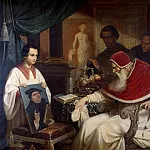 Ян Баптист Лодевик Мас - Папа Павел III рассматривает портрет Лютера работы Кранаха