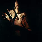 Georges de La Tour - Boy Blowing on a Lamp